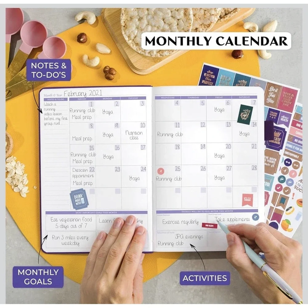 Legend Planner Wellness Planner Pocket Size 3.9x6.3″ Purple, Lifestyle NEW